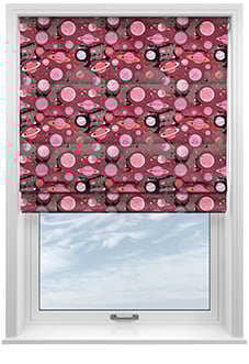 Interstellar, Nebula Pink - Motorised Roman Blind